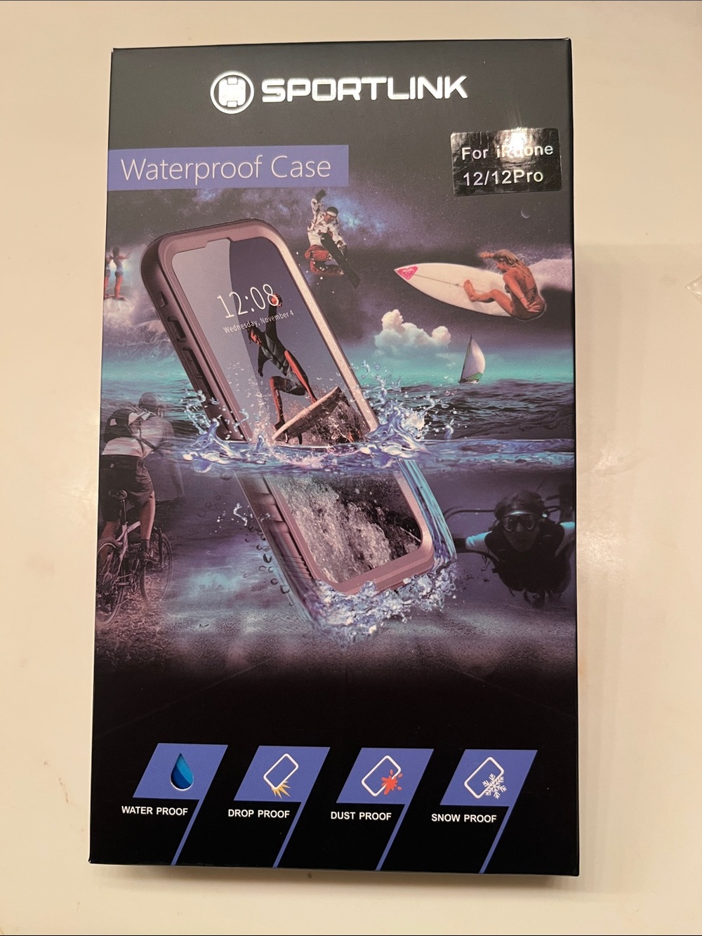 Sportlink Waterproof Case for iPhone 12/12 Pro - Blue